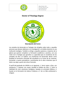 Doctor of Theology Degree Descripción del Curso