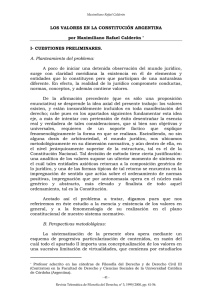 Los valores en la Constitución argentina