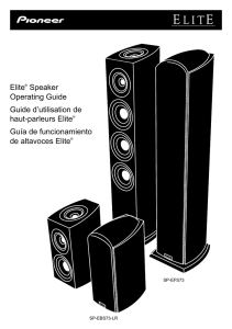 Elite® Speaker Operating Guide Guide d`utilisation de