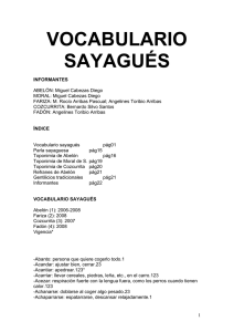 vocabulario sayagués