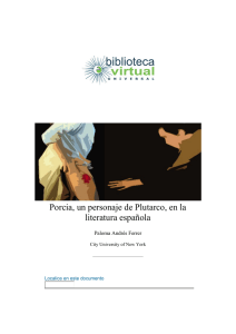 Porcia, un personaje de Plutarco, en la literatura española