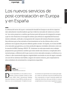 Los nuevos servicios de post-contratación en Europa y en España