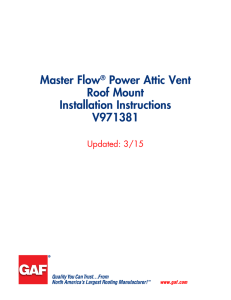 Master Flow® Power Attic Vent Roof Mount Installation
