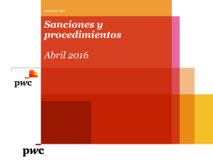 Sanciones y procedimientos Abril 2016