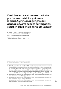 la lucha por hacernos visibles y alcanzar la salud. Significados que