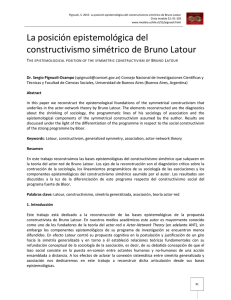 La posición epistemológica del constructivismo simétrico de Bruno