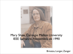 Mary Shaw, Carnegie Mellon University IEEE Software, Noviembre