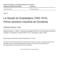 La Gaceta de Guadalajara (1902-1914). Primer periódico industrial
