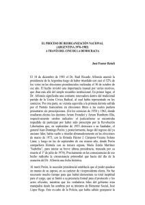 EL PROCESO DE REORGANIZACIÓN NACIONAL (ARGENTINA