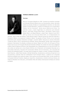 ferran arbona lluch - Escuela Superior de Música Reina Sofía.