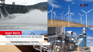 Servicios de ajuste, Gabriel Aguiló, Head renewables, Axpo Iberia