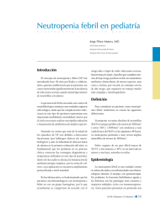Neutropenia febril en pediatría - Sociedad Colombiana de Pediatría