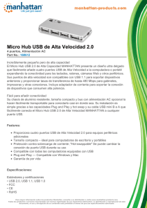 Micro Hub USB de Alta Velocidad 2.0