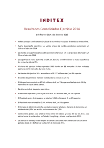 Resultados Consolidados Ejercicio 2014
