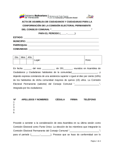 ACTA CONSTITUTIVA DEL CONSEJO COMUNAL (CC)