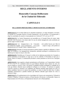 Reglamento Interno HCD - concejo deliberante eldorado