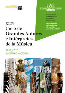 XLIV Ciclo de Grandes Autores e Intérpretes de la Música