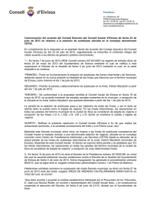 Acuerdo Consell Executiu 23 julio 2013 referente al CETIS