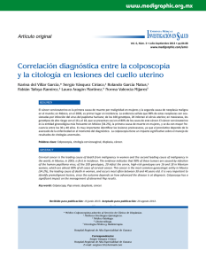 Correlación diagnóstica entre la colposcopia y la citología en