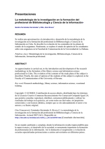 La metodología de la investigación en la formación del profesional