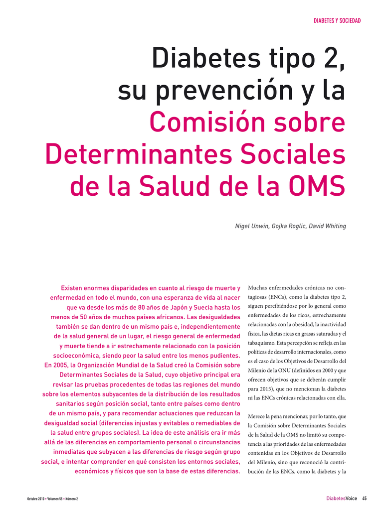 disparidades de salud urbana diabetes