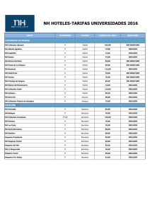 NH HOTELES-TARIFAS UNIVERSIDADES 2016