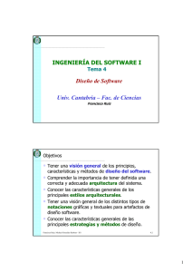 INGENIERÍA DEL SOFTWARE I Diseño de Software Univ