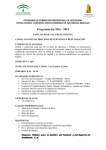 Programa de Formación 2016 - 2018