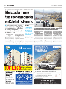 Mariscador muere tras caer en roqueríos en Caleta