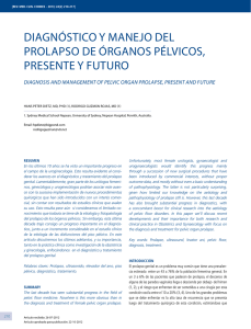 DiAgnóstico y mAnejo Del prolApso De órgAnos pélvicos, presente