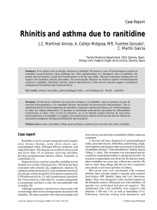 Rhinitis and asthma due to ranitidine