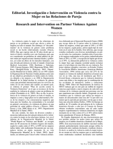 Editorial. Investigación e intervención en violencia contra la mujer