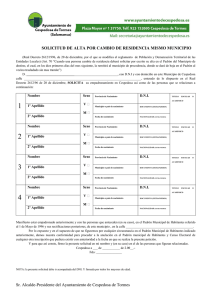 SOLICITUD DE ALTA POR CAMBIO DE RESIDENCIA MISMO