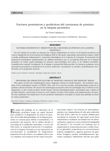 Factores pronósticos y predictivos del carcinoma de próstata en la