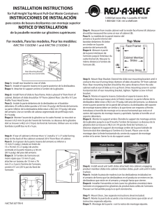 installation instructions instrucciones de instalación - Rev-A