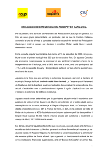 Declaració d`Independència - Ajuntament d`Arenys de Munt
