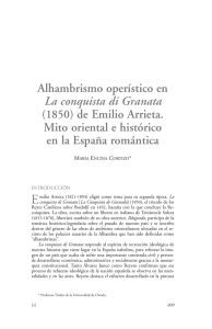 Alhambrismo operístico en La conquista di Granata (1850) de Emilio