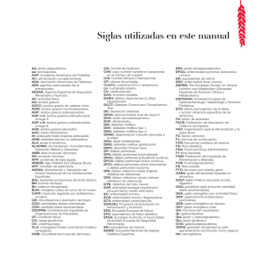 Siglas utilizadas en este manual e Índice analítico de materias.