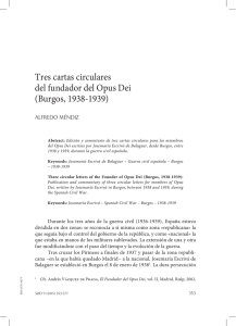 Tres cartas circulares del fundador del Opus Dei (Burgos