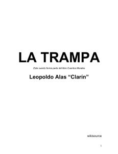 Alas Clarin, Leopoldo, LA TRAMPA