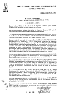 Page 1 INSTITUTO ECUATORIANO DE SEGURIDAD SOCIAL