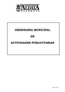 ordenanza municipal de actividades publicitarias