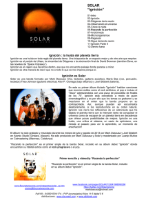 SOLAR “Ignición” - Flor y Nata Records