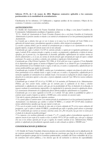 Informe 47/11, de 1 de marzo de 2012. Régimen normativo