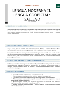 lengua moderna ii. lengua cooficial: gallego