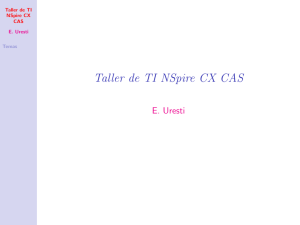Taller de TI NSpire CX CAS