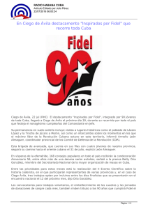 En Ciego de Ávila destacamento "Inspirados por Fidel" que recorre