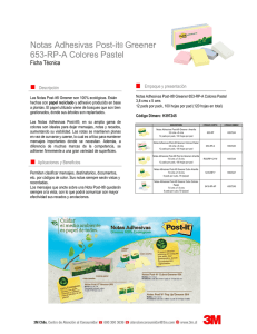 Notas Adhesivas Post-it® Greener 653-RP-A Colores Pastel