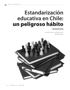 Estandarización educativa en Chile: Peligroso hábito