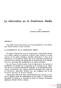 La informática en la Enseñanza Media